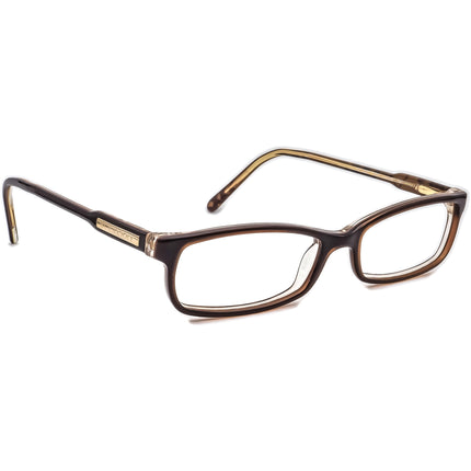 Burberry Women's Eyeglasses B 2004 3023 Dark Brown on Clear Rectangular Frame Italy 52[]16 140