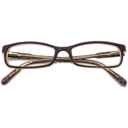 Burberry Women's Eyeglasses B 2004 3023 Dark Brown on Clear Rectangular Frame Italy 52[]16 140