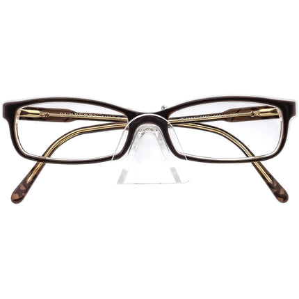 Burberry Women's Eyeglasses B 2004 3023 Dark Brown on Clear Rectangular Frame Italy 52[]16 140