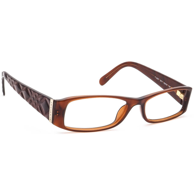 Burberry Women's Eyeglasses B 2007 3011 Brown Rectangular Frame Italy 53[]16 135