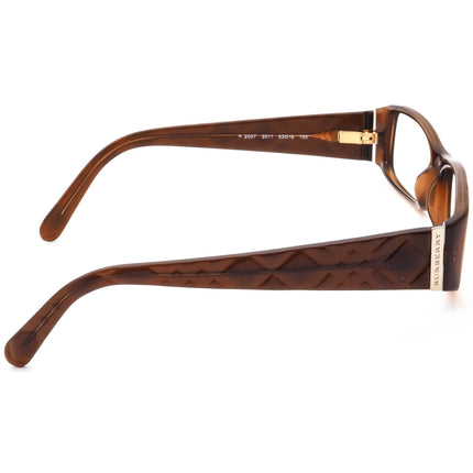 Burberry Women's Eyeglasses B 2007 3011 Brown Rectangular Frame Italy 53[]16 135