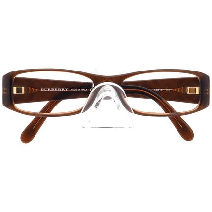 Burberry Women's Eyeglasses B 2007 3011 Brown Rectangular Frame Italy 53[]16 135
