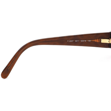 Burberry Women's Eyeglasses B 2007 3011 Brown Rectangular Frame Italy 53[]16 135