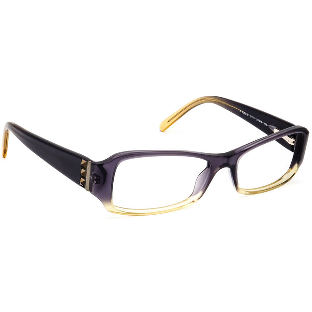 Burberry Women's Eyeglasses B 2069-B 3174 Gray Violet & Champagne Rhinestones Rectangular Frame Italy 53[]16 135