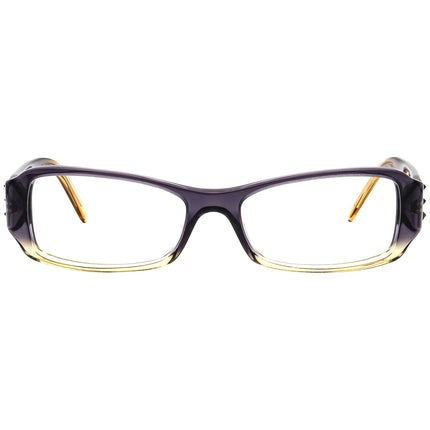 Burberry Women's Eyeglasses B 2069-B 3174 Gray Violet & Champagne Rhinestones Rectangular Frame Italy 53[]16 135
