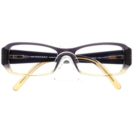 Burberry Women's Eyeglasses B 2069-B 3174 Gray Violet & Champagne Rhinestones Rectangular Frame Italy 53[]16 135