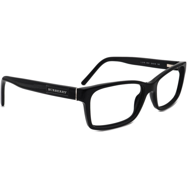 Burberry Eyeglasses B 2108 3001 Black Rectangular Frame Italy 54[]16 140