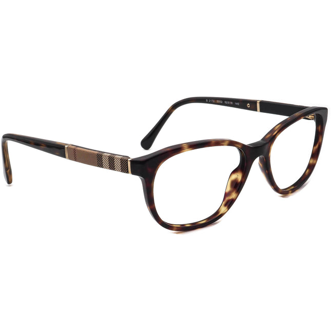 Burberry Eyeglasses B 2172 3002 Dark Tortoise B-Shape Frame Italy 52[]16 140