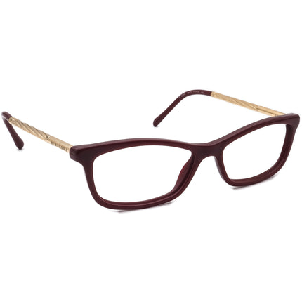 Burberry Women's Eyeglasses B 2190 3403 Burgundy/Gold Rectangular Frame Italy 52[]15 140