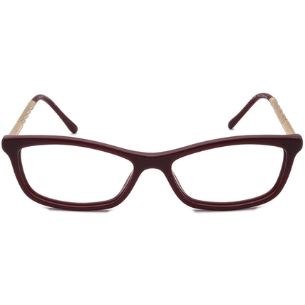 Burberry Women's Eyeglasses B 2190 3403 Burgundy/Gold Rectangular Frame Italy 52[]15 140