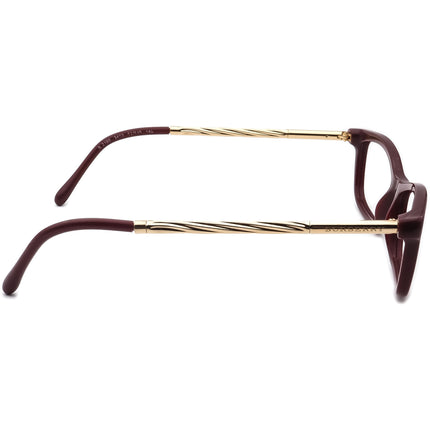 Burberry Women's Eyeglasses B 2190 3403 Burgundy/Gold Rectangular Frame Italy 52[]15 140