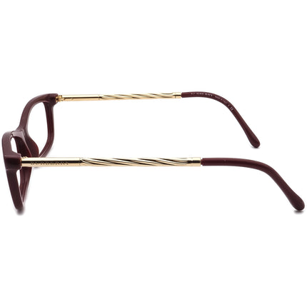 Burberry Women's Eyeglasses B 2190 3403 Burgundy/Gold Rectangular Frame Italy 52[]15 140