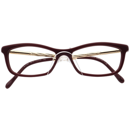 Burberry Women's Eyeglasses B 2190 3403 Burgundy/Gold Rectangular Frame Italy 52[]15 140