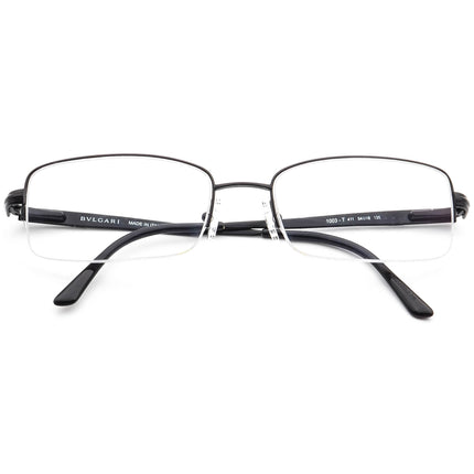 Bvlgari Men's Eyeglasses 1003-T 411 Black Half Rim Metal Frame 54[]18 135
