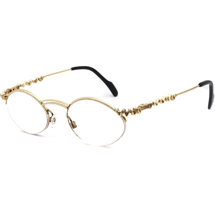 Caviar Women's Eyeglasses Gold Rhinestones Half Rim Metal Frame 48[]19 140