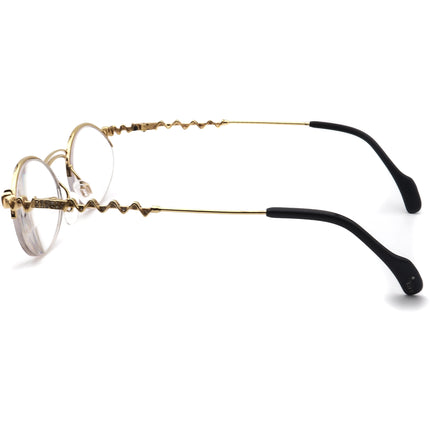 Caviar Women's Eyeglasses Gold Rhinestones Half Rim Metal Frame 48[]19 140