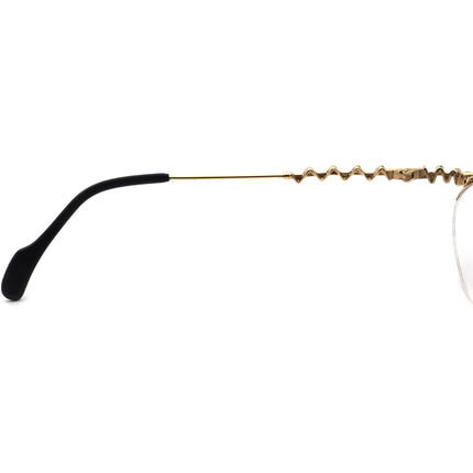 Caviar Women's Eyeglasses Gold Rhinestones Half Rim Metal Frame 48[]19 140