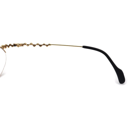 Caviar Women's Eyeglasses Gold Rhinestones Half Rim Metal Frame 48[]19 140
