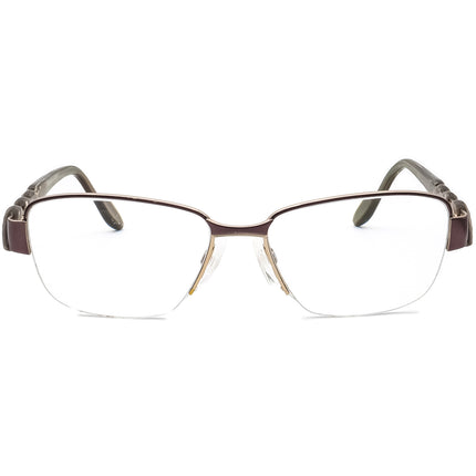 Cazal Women's Eyeglasses Purple/Gray Rhinestones Half Rim Frame 53[]18 130