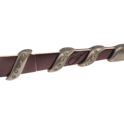 Cazal Women's Eyeglasses Purple/Gray Rhinestones Half Rim Frame 53[]18 130