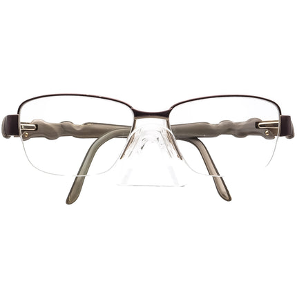 Cazal Women's Eyeglasses Purple/Gray Rhinestones Half Rim Frame 53[]18 130