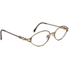Cazal Women's Eyeglasses Gold/Brown Rhinestones Oval Metal Frame 53[]18 130