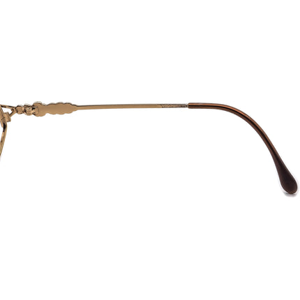 Cazal Women's Eyeglasses Gold/Brown Rhinestones Oval Metal Frame 53[]18 130