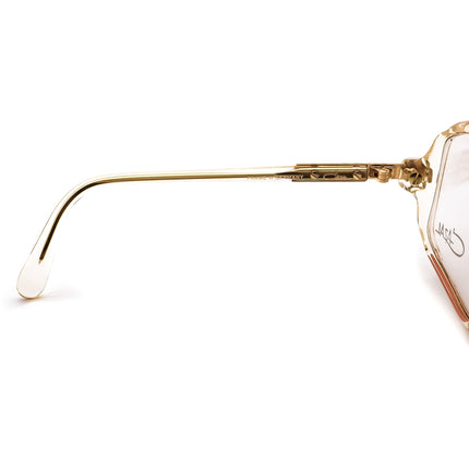 Cazal Eyeglasses MOD. 153 COL167 Clear/Gold/White Oversized Frame 61[]9 130
