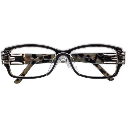 Cazal Eyeglasses MOD. 3013 COL.002 Black/Silver on Light Tortoise Rectangular Frame Germany 54[]14 135