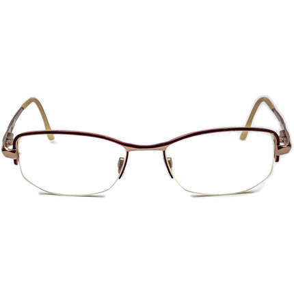 Cazal Women's Eyeglasses MOD. 4121 COL.775 Red&Silver Half Rim Metal Frame Germany 50[]17 125