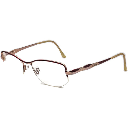 Cazal Women's Eyeglasses MOD. 4121 COL.775 Red&Silver Half Rim Metal Frame Germany 50[]17 125