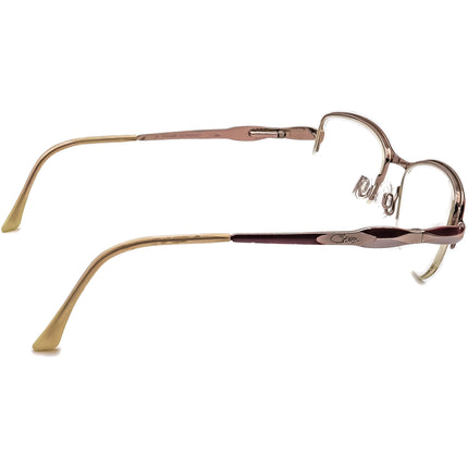 Cazal Women's Eyeglasses MOD. 4121 COL.775 Red&Silver Half Rim Metal Frame Germany 50[]17 125