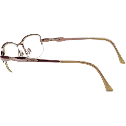 Cazal Women's Eyeglasses MOD. 4121 COL.775 Red&Silver Half Rim Metal Frame Germany 50[]17 125