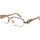 Cazal Eyeglasses MOD. 4136 COL.860 Brown/Gold/Beige Marble Half Rim Frame Germany 53[]17 130