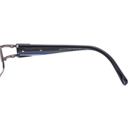 Cazal Eyeglasses MOD.4197 COL.001 Titanium Purple&Silver Rectangular Frame Germany 53[]16 135