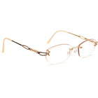 Cazal Women's Eyeglasses MOD. 475 COL. 467 Gold/Brown Rimless Metal Frame Germany 53[]16 135