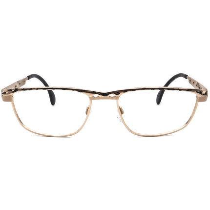 Cazal Women's Eyeglasses MOD 985 Col. 728 Gold with Black B-Shape Metal Frame 54[]19 135