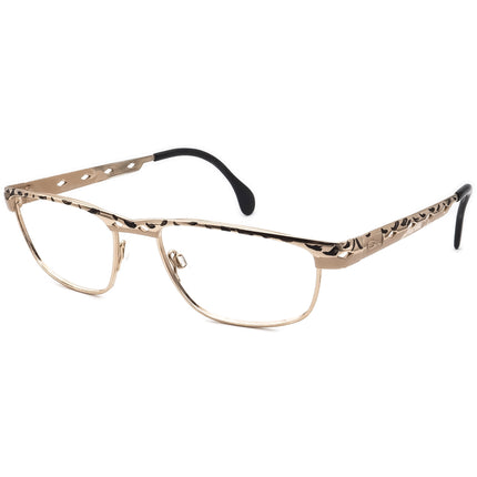 Cazal Women's Eyeglasses MOD 985 Col. 728 Gold with Black B-Shape Metal Frame 54[]19 135