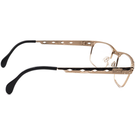 Cazal Women's Eyeglasses MOD 985 Col. 728 Gold with Black B-Shape Metal Frame 54[]19 135