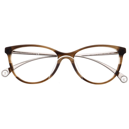 Chanel Women's Eyeglasses 3423 c.1700 Taupe Horn Cat Eye Frame Italy 53[]16 140