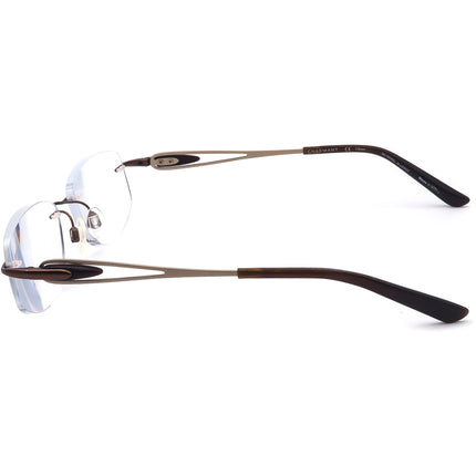 Charmant Eyeglasses CH10962 BR Titanium Brown Rimless Frame 53[]17 135