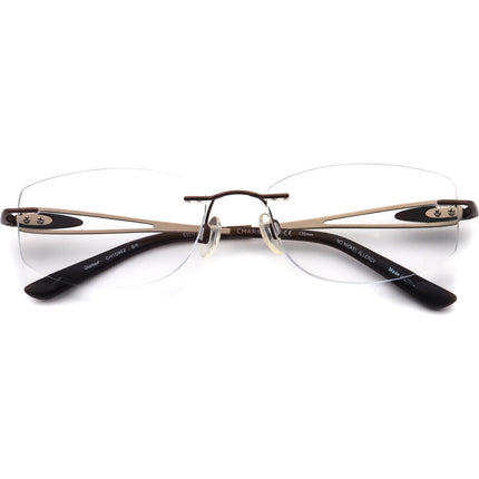 Charmant Eyeglasses CH10962 BR Titanium Brown Rimless Frame 53[]17 135