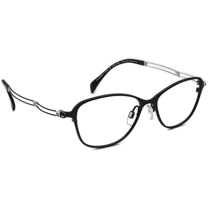 Charmant Women's Eyeglasses XL2093 BK Lineart Titan Black Rhinestones B-Shape Frame Japan 52[]15 135