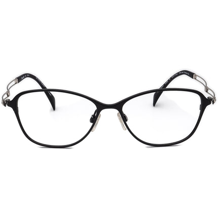 Charmant Women's Eyeglasses XL2093 BK Lineart Titan Black Rhinestones B-Shape Frame Japan 52[]15 135