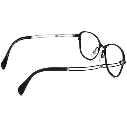 Charmant Women's Eyeglasses XL2093 BK Lineart Titan Black Rhinestones B-Shape Frame Japan 52[]15 135