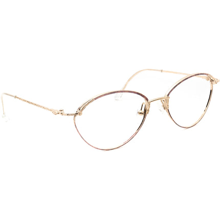 Christian Dior Women's Eyeglasses 2876 42 Gold/Purple Round Metal Frame Austria 54[]17 130