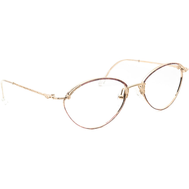 Christian Dior Women's Eyeglasses 2876 42 Gold/Purple Round Metal Frame Austria 54[]17 130