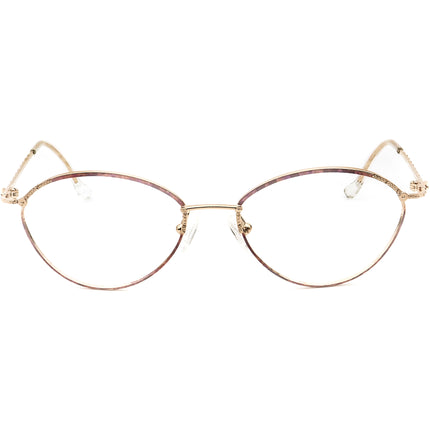 Christian Dior Women's Eyeglasses 2876 42 Gold/Purple Round Metal Frame Austria 54[]17 130