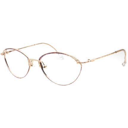 Christian Dior Women's Eyeglasses 2876 42 Gold/Purple Round Metal Frame Austria 54[]17 130