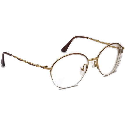 Christian Dior Women's Eyeglasses 2894 48 Gold/Purple Half Rim Metal Frame Austria 51[]17 130